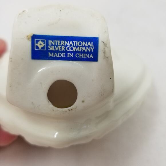 International Silver Company  Ceramic Cream Heart Shaped Photo Picture Frame - Picture 5 of 5